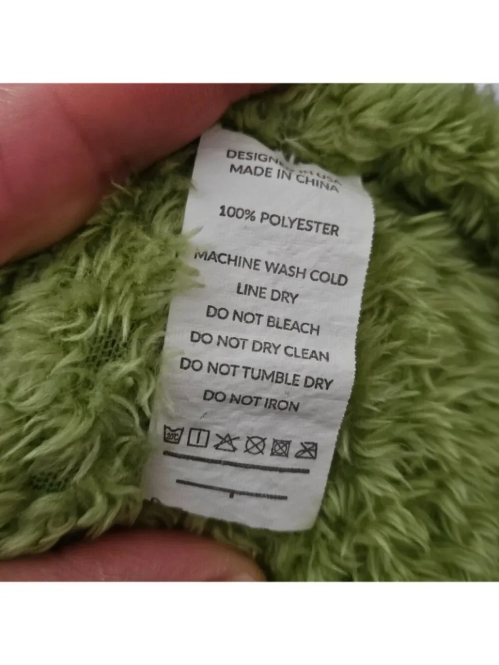 Solid Green Fleece Baby Blanket Waffle Weave 26x38